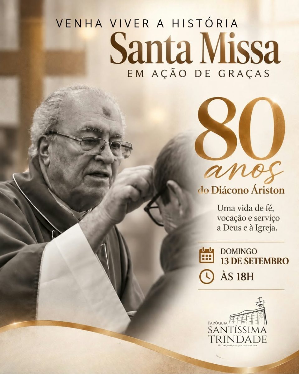 Celebração dos 80 anos de idade e despedida das suas funções diaconais.